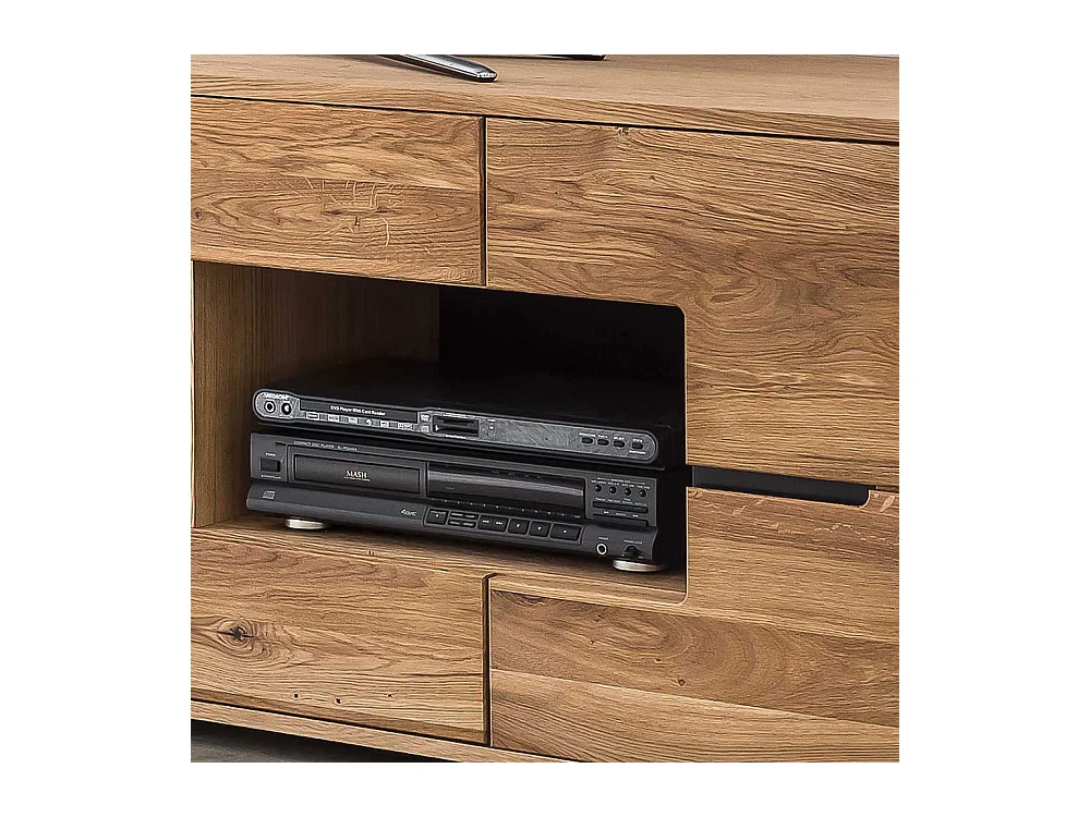TV Unterschrank Eiche teilmassiv in modernem Design 190 cm breit