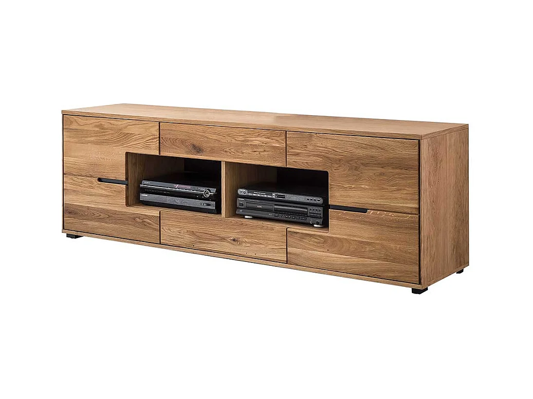 TV Unterschrank Eiche teilmassiv in modernem Design 190 cm breit