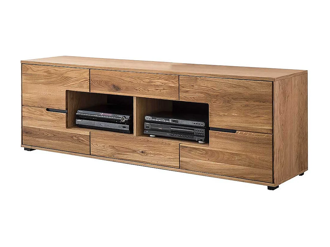 TV Unterschrank Eiche teilmassiv in modernem Design 190 cm breit