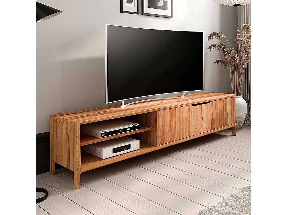 TV Board Fernsehtisch mit Türen und offenen Fächern