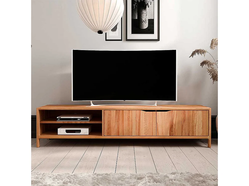 TV Board Fernsehtisch mit Türen und offenen Fächern