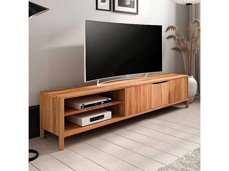 TV Board Fernsehtisch mit Türen und offenen Fächern