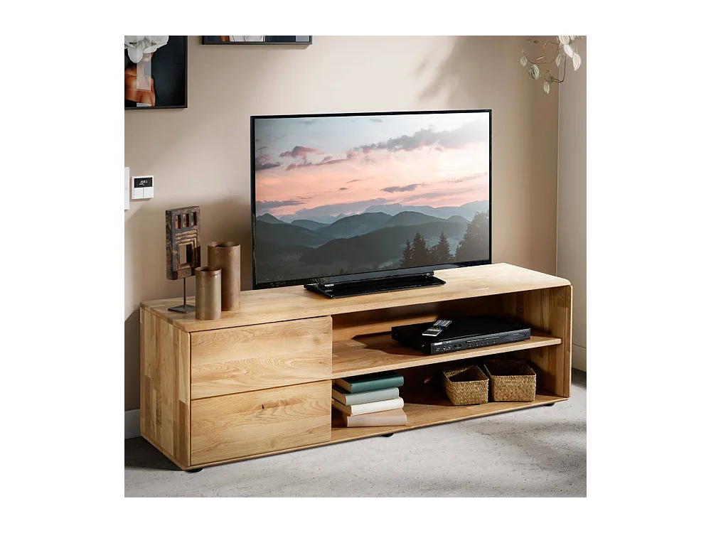 TV Lowboard Lowboard aus Wildeiche Massivholz mit einer Tür