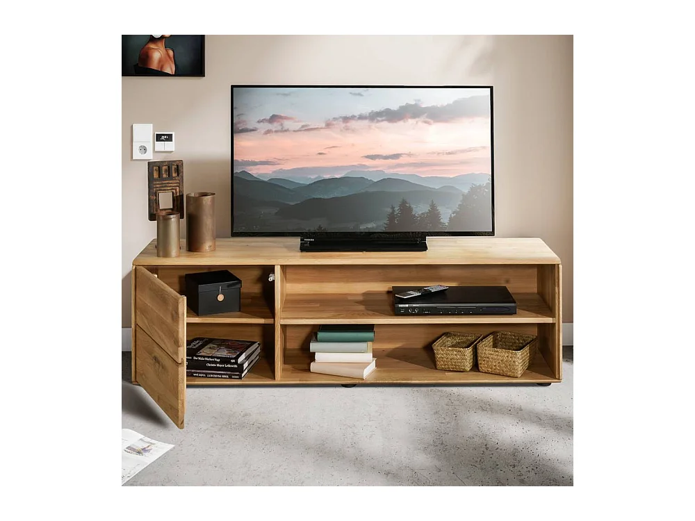 TV Lowboard Lowboard aus Wildeiche Massivholz mit einer Tür