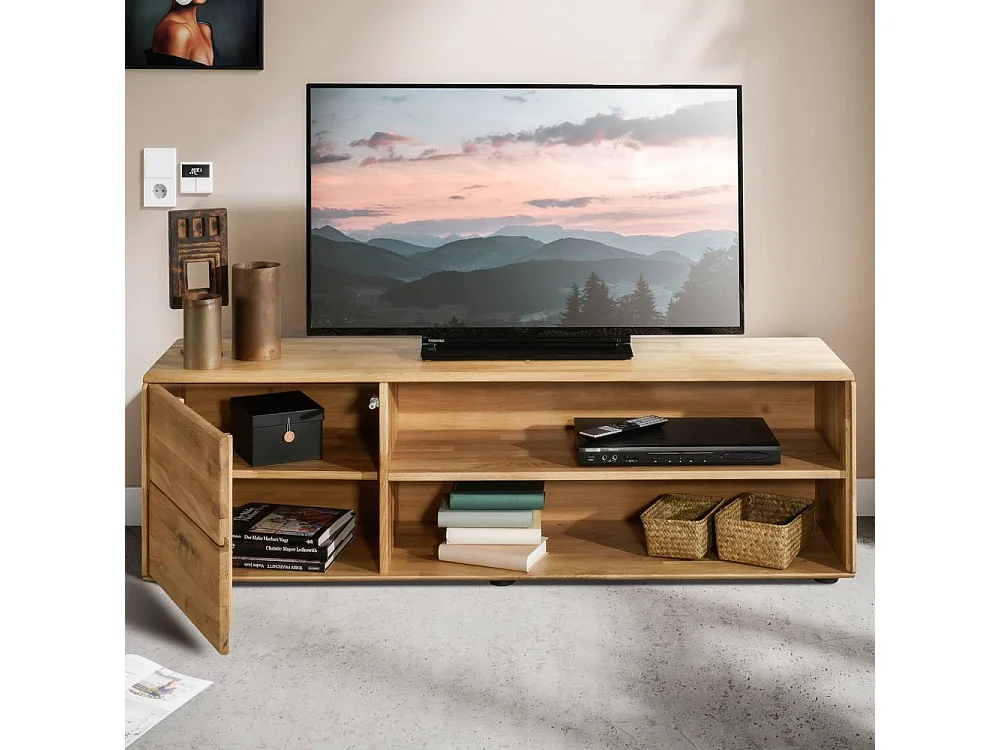 TV Lowboard Lowboard aus Wildeiche Massivholz mit einer Tür