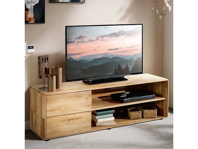 TV Lowboard Lowboard aus Wildeiche Massivholz mit einer Tür