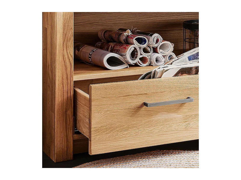 TV Lowboard aus Wildeiche Massivholz einer Schublade