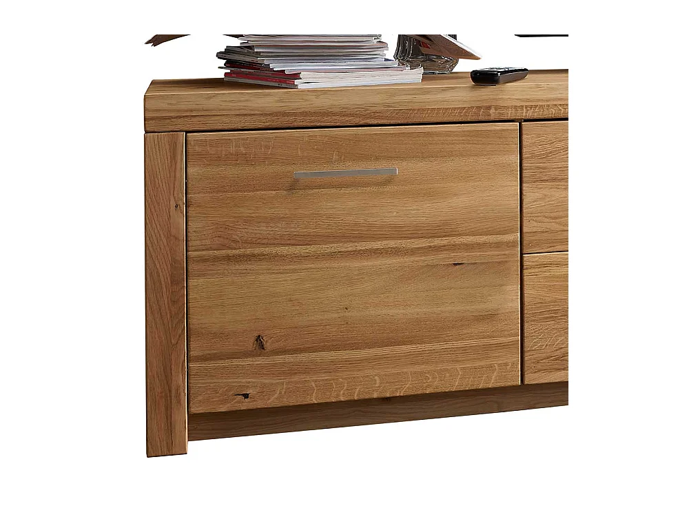 TV Board aus Wildeiche Massivholz 2 türig mit Soft Close
