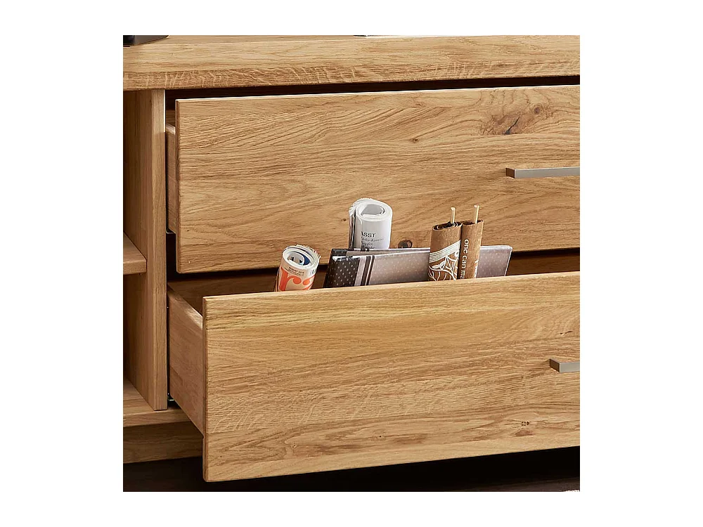 TV Board aus Wildeiche Massivholz 2 türig mit Soft Close
