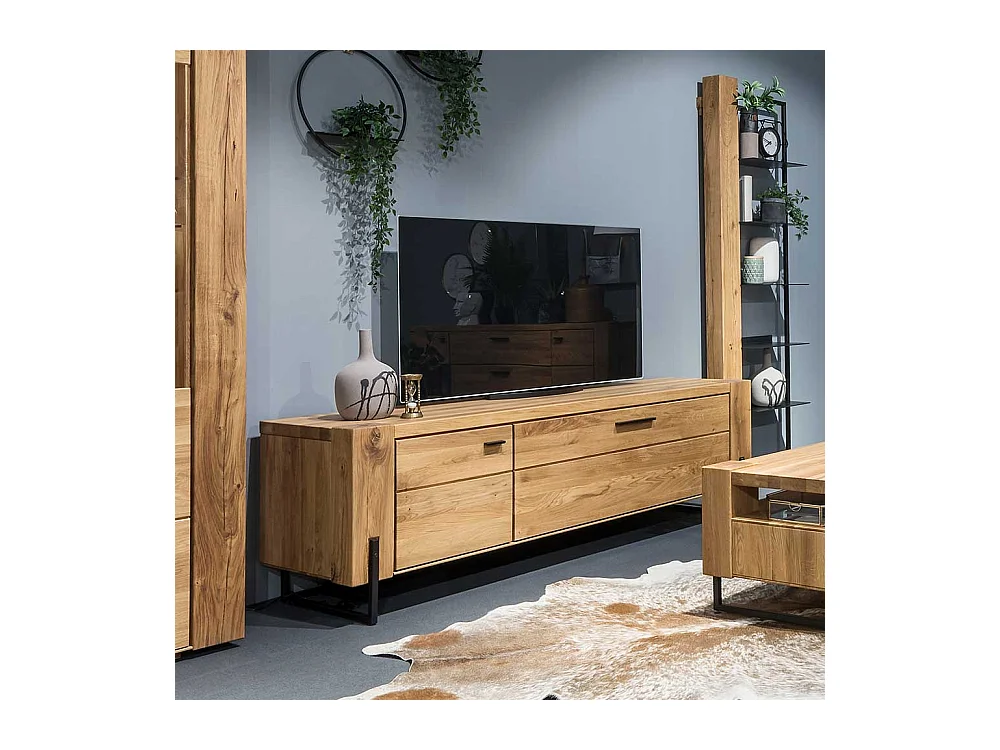 TV Board in Wildeichefarben 160 cm breit