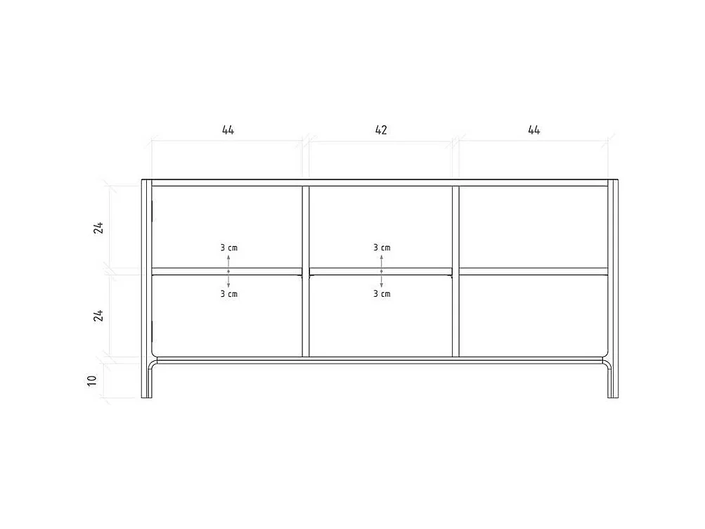 TV Board Lowboard aus Kernbuche Massivholz mit offenen Fächern