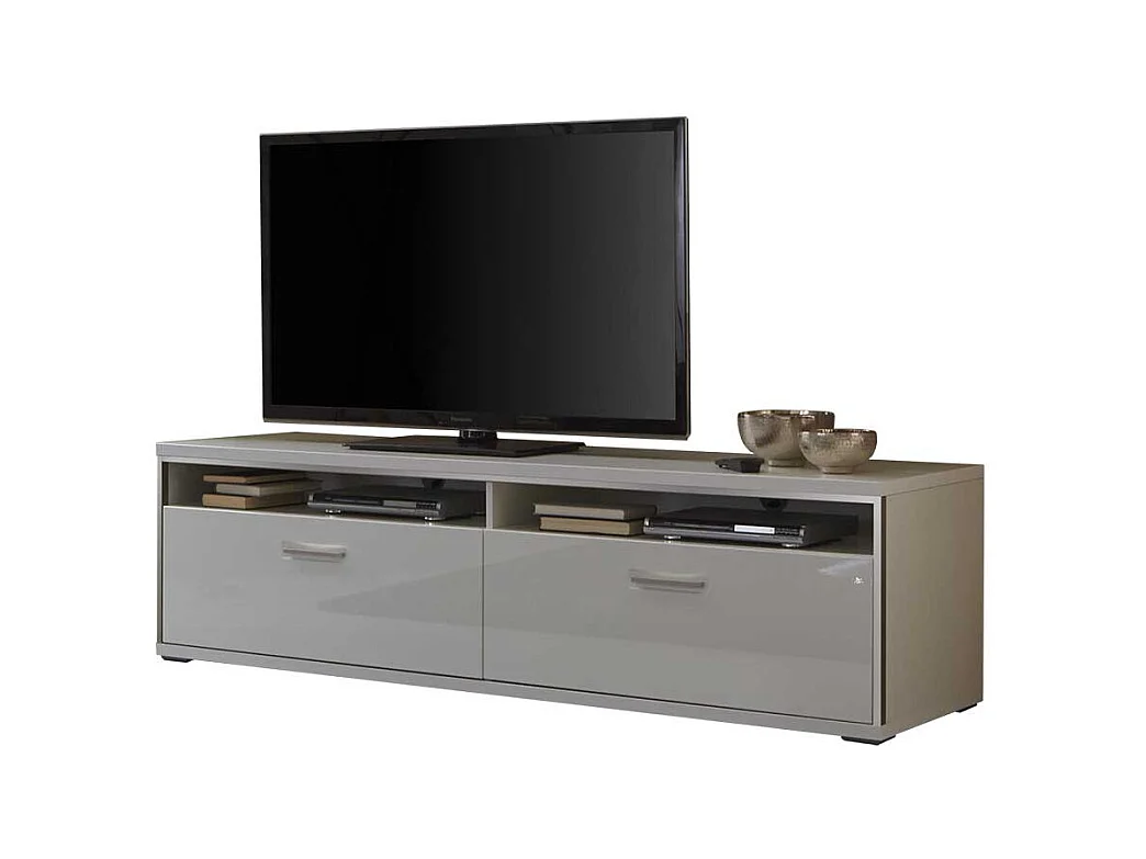 Hochglanz Lowboard in Weiß 50 cm hoch