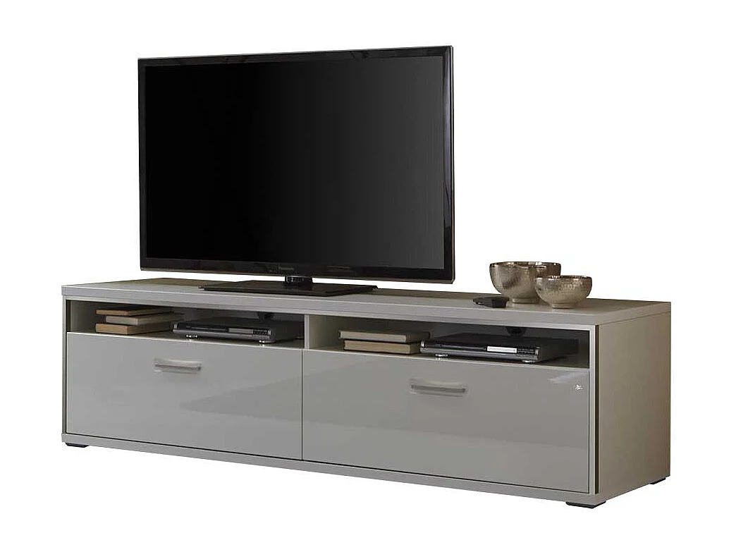 Hochglanz Lowboard in Weiß 50 cm hoch