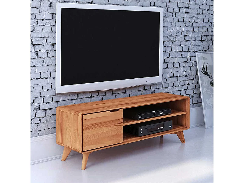 TV Board aus Kernbuche Massivholz 1 türig