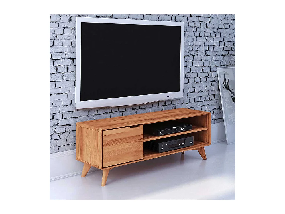 TV Board aus Kernbuche Massivholz 1 türig