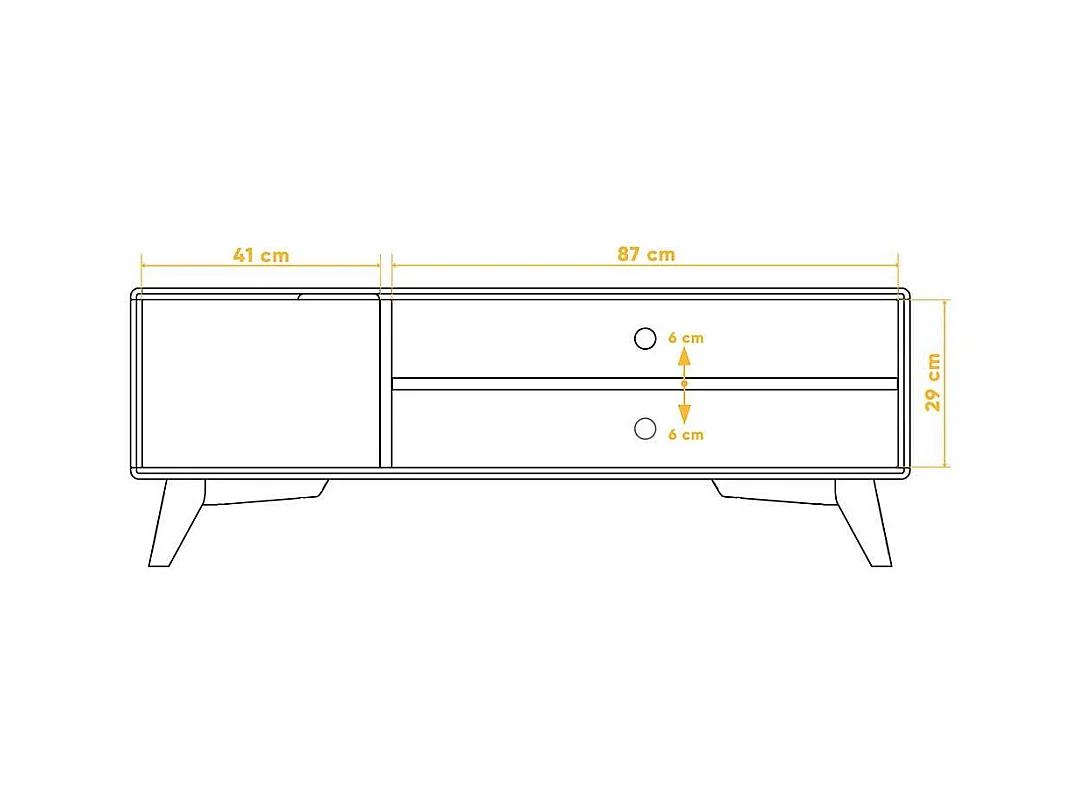 TV Board aus Kernbuche Massivholz 1 türig