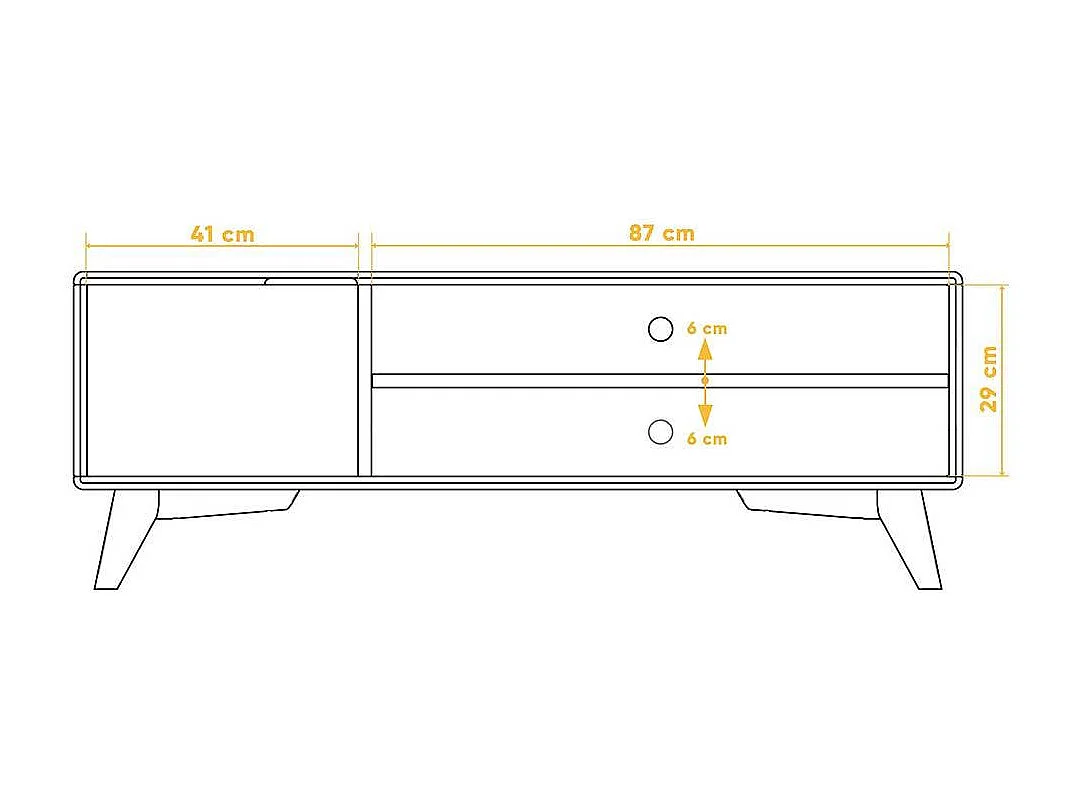 TV Board aus Kernbuche Massivholz 1 türig