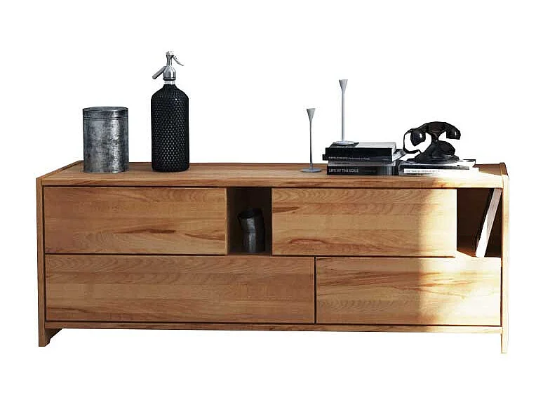 Massivholz Lowboard aus Kernbuche geölt modern