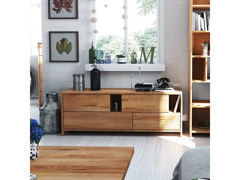 Massivholz Lowboard aus Kernbuche geölt modern