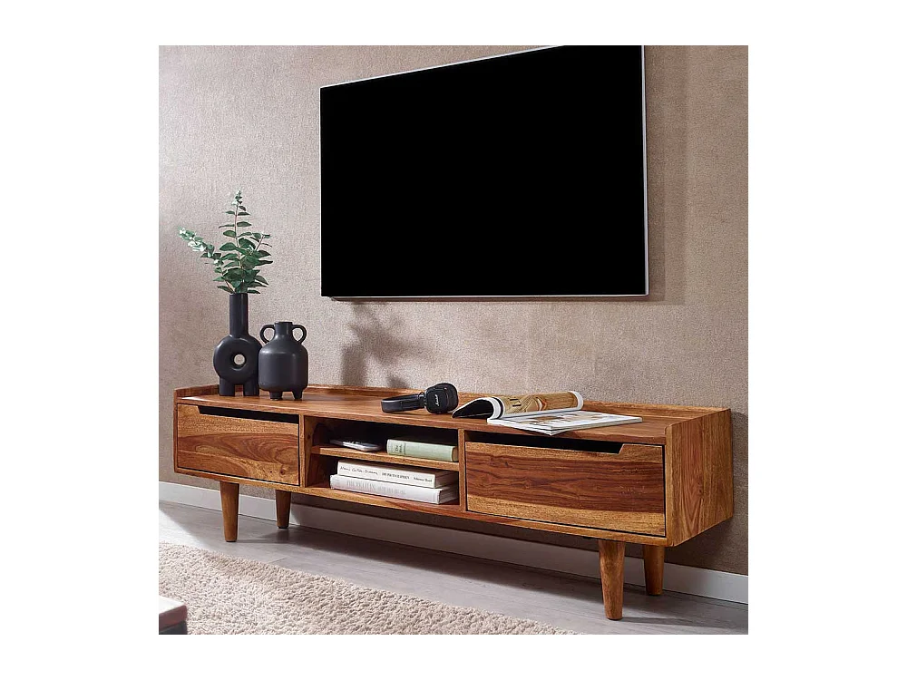 Flachstrecke Wohnzimmer aus Sheesham Massivholz 145 cm breit