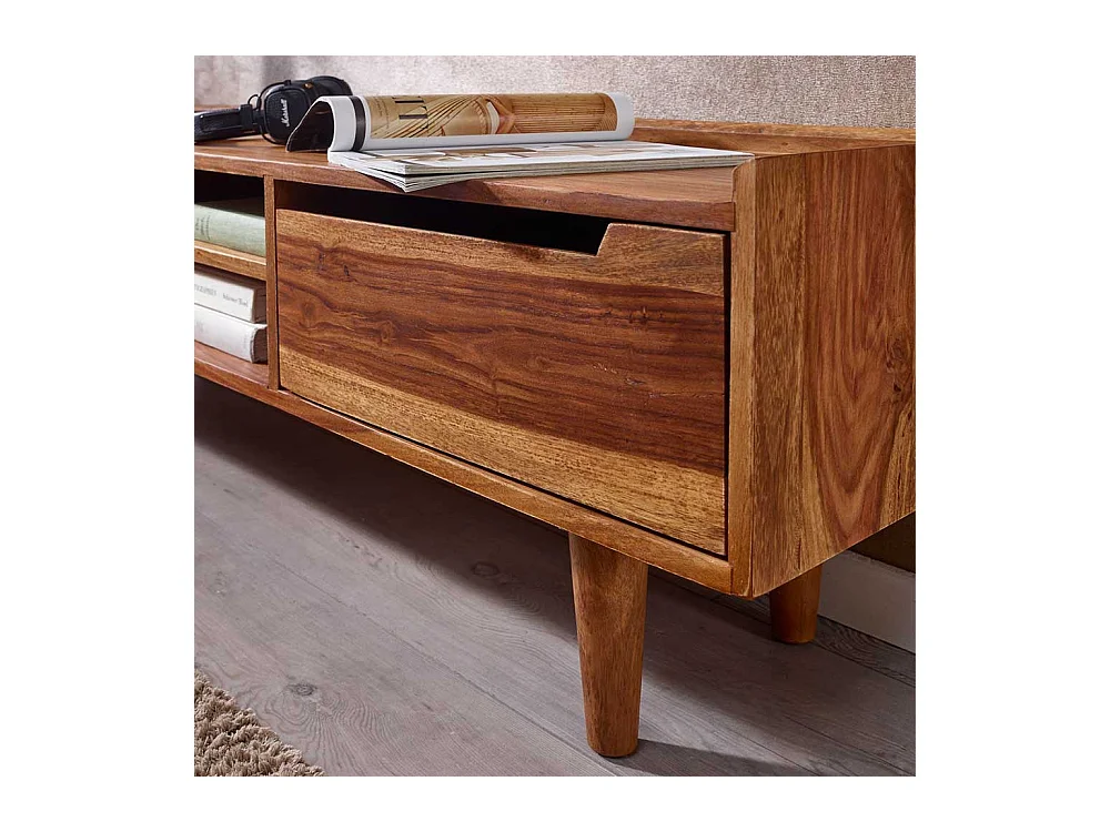 Flachstrecke Wohnzimmer aus Sheesham Massivholz 145 cm breit
