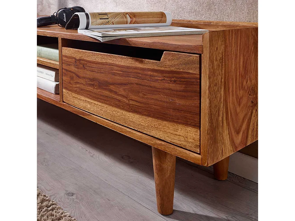 Flachstrecke Wohnzimmer aus Sheesham Massivholz 145 cm breit