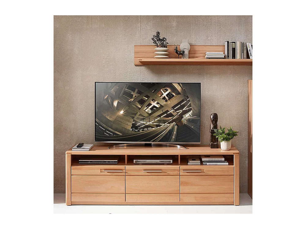 TV Phonoschrank in Kernbuchefarben 190 cm breit - 58 cm hoch