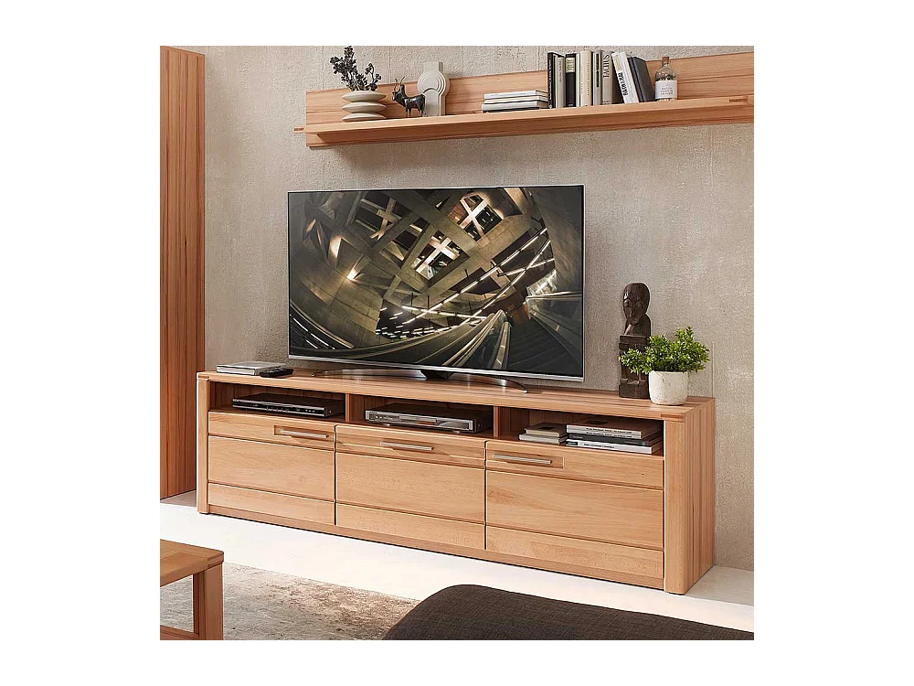 TV Phonoschrank in Kernbuchefarben 190 cm breit - 58 cm hoch