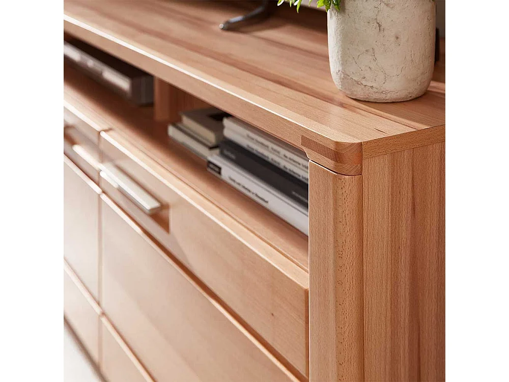 TV Phonoschrank in Kernbuchefarben 190 cm breit - 58 cm hoch