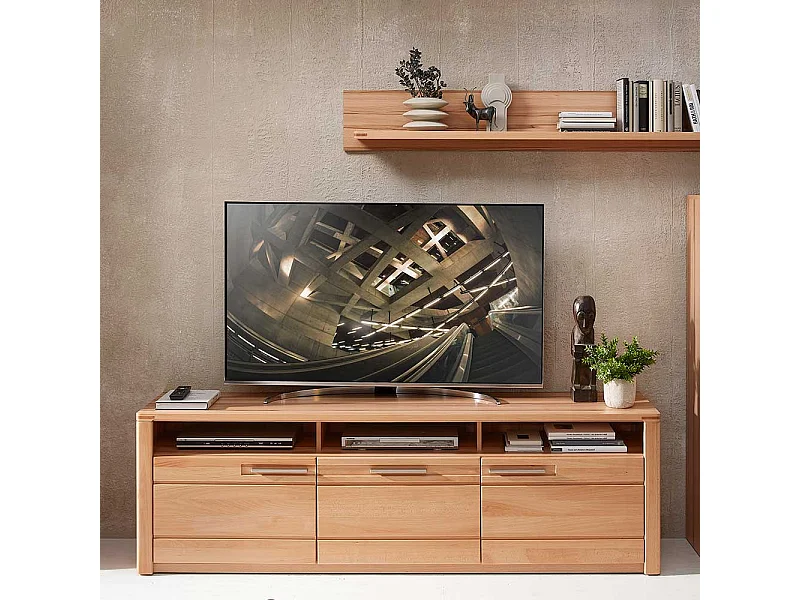 TV Phonoschrank in Kernbuchefarben 190 cm breit - 58 cm hoch