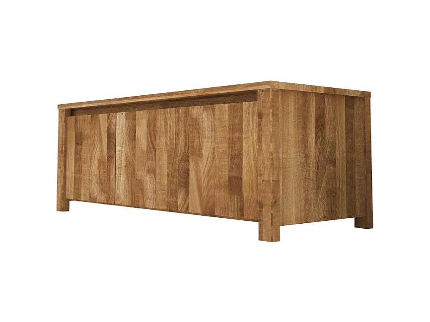 TV Board aus Wildeiche Massivholz 3 Türen