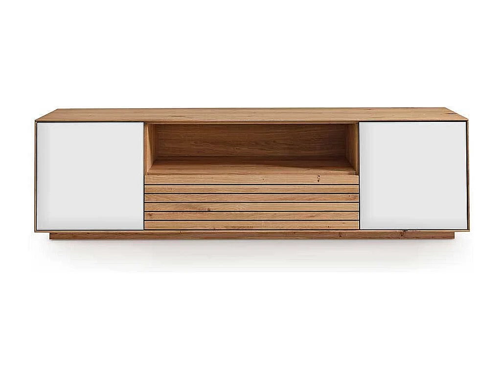 TV Lowboard Lowboard mit Türen und einem offenen Gerätefach