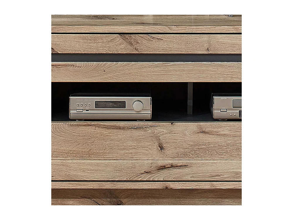 TV Möbel Holzoptik Wildeiche in modernem Design 205 cm breit