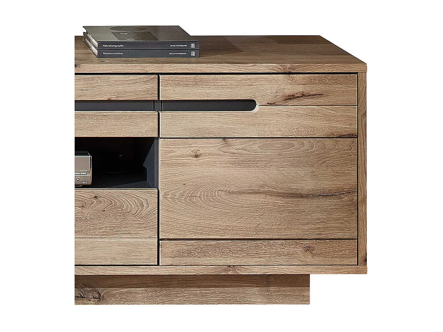 TV Möbel Holzoptik Wildeiche in modernem Design 205 cm breit