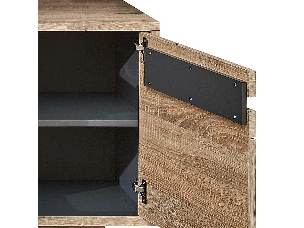 TV Möbel Holzoptik Wildeiche in modernem Design 205 cm breit