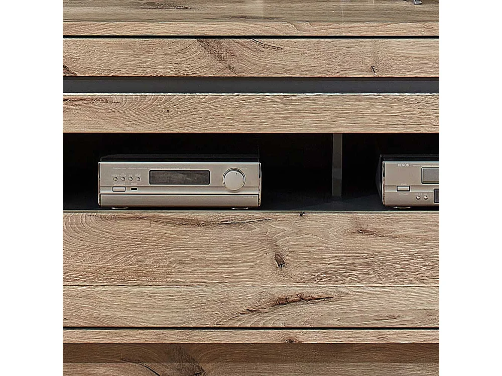 TV Möbel Holzoptik Wildeiche in modernem Design 205 cm breit