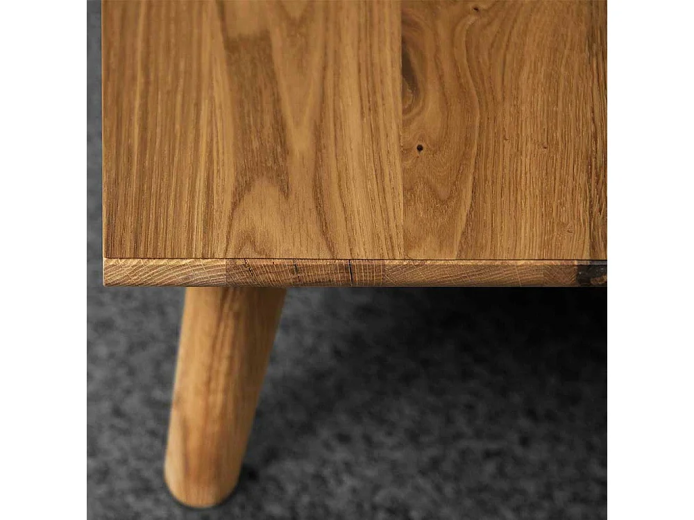 TV Lowboard in Weiß und Wildeiche 180 cm breit