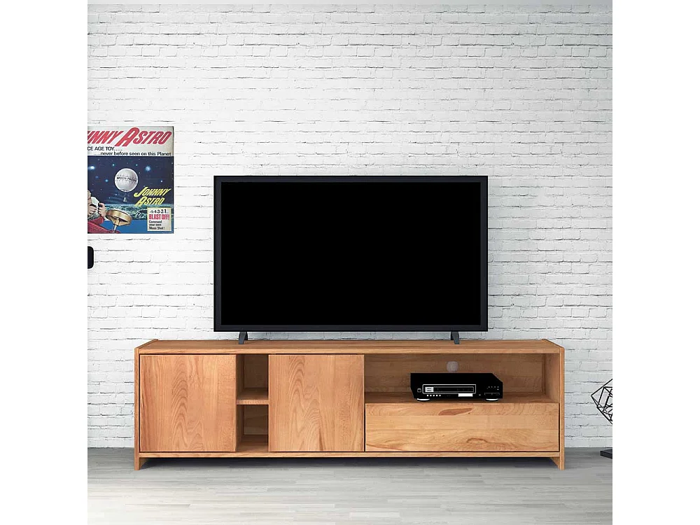 TV Board aus Kernbuche Massivholz 190 cm
