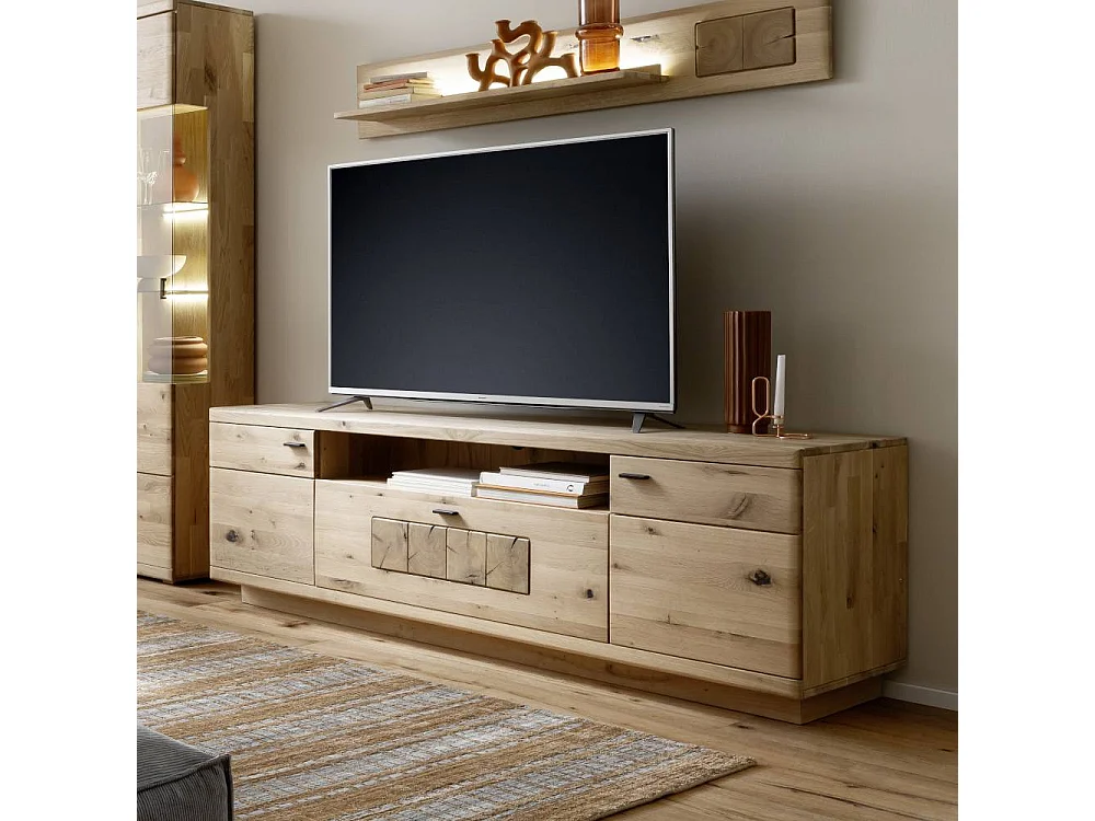 TV Lowboard Phonomöbel aus Massivholz in modernem Design