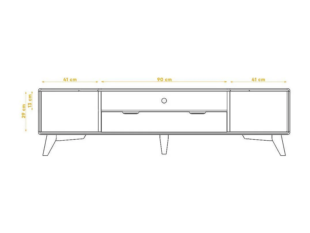 TV Board in Weiß und Wildeiche 180 cm breit