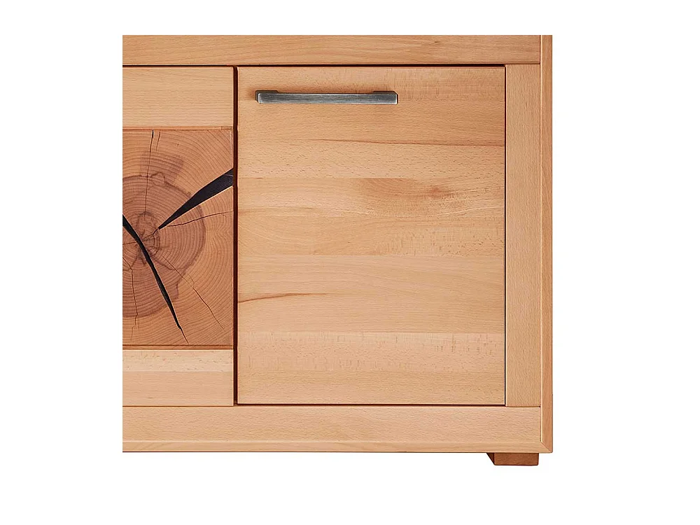 Fernsehmöbel Kernbuche geölt aus Massivholz Klappe und Türen