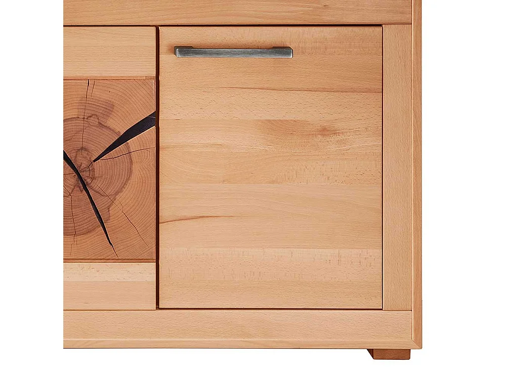 Fernsehmöbel Kernbuche geölt aus Massivholz Klappe und Türen