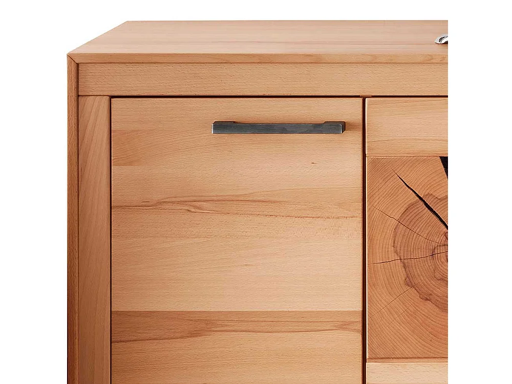 Fernsehmöbel Kernbuche geölt aus Massivholz Klappe und Türen