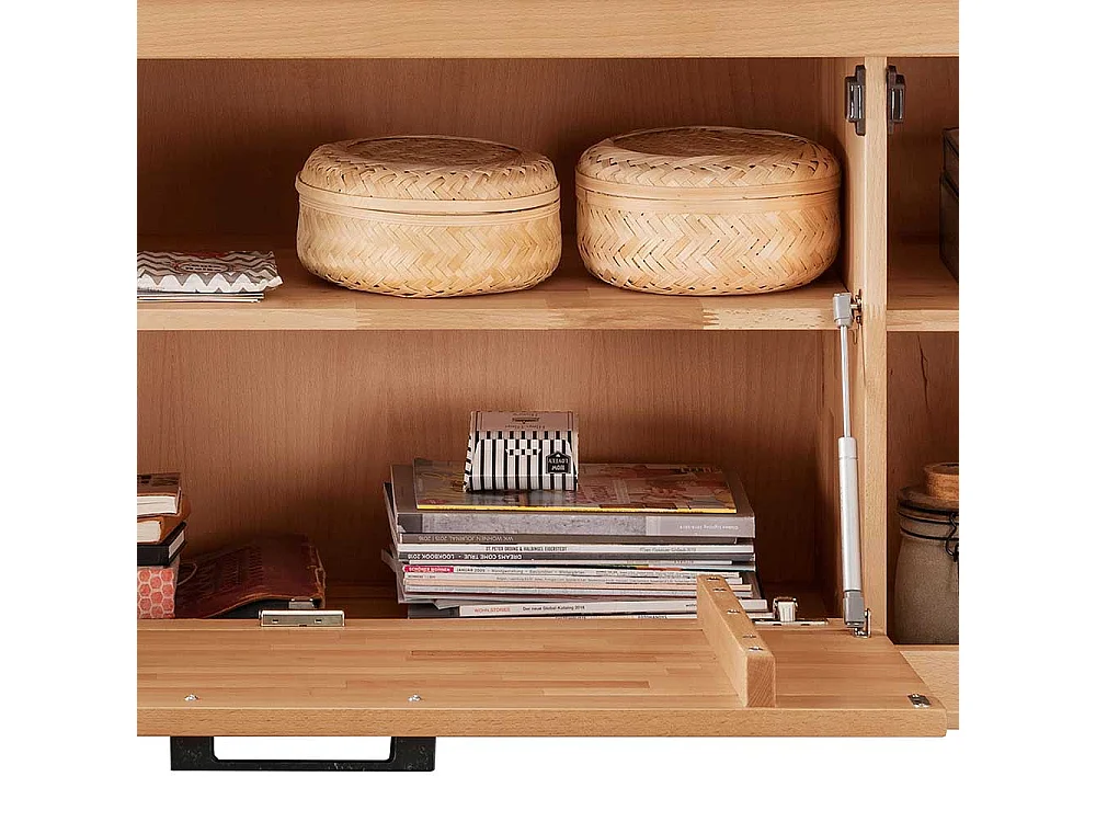 Fernsehmöbel Kernbuche geölt aus Massivholz Klappe und Türen