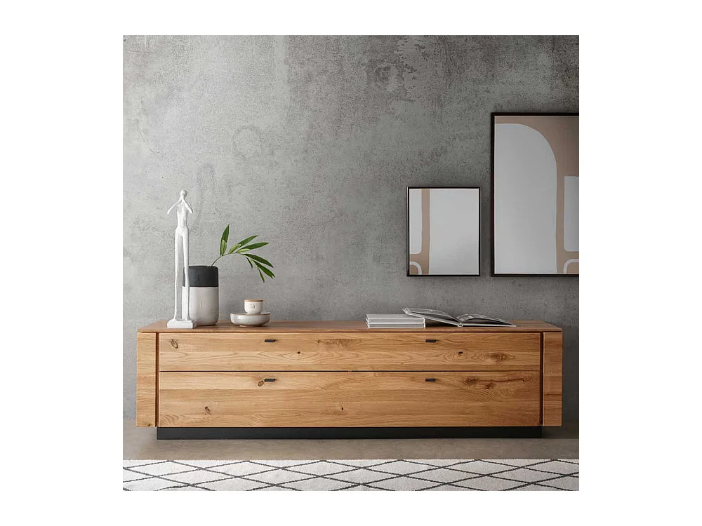TV Lowboard Wildeiche massiv mit einer Schublade Klappe
