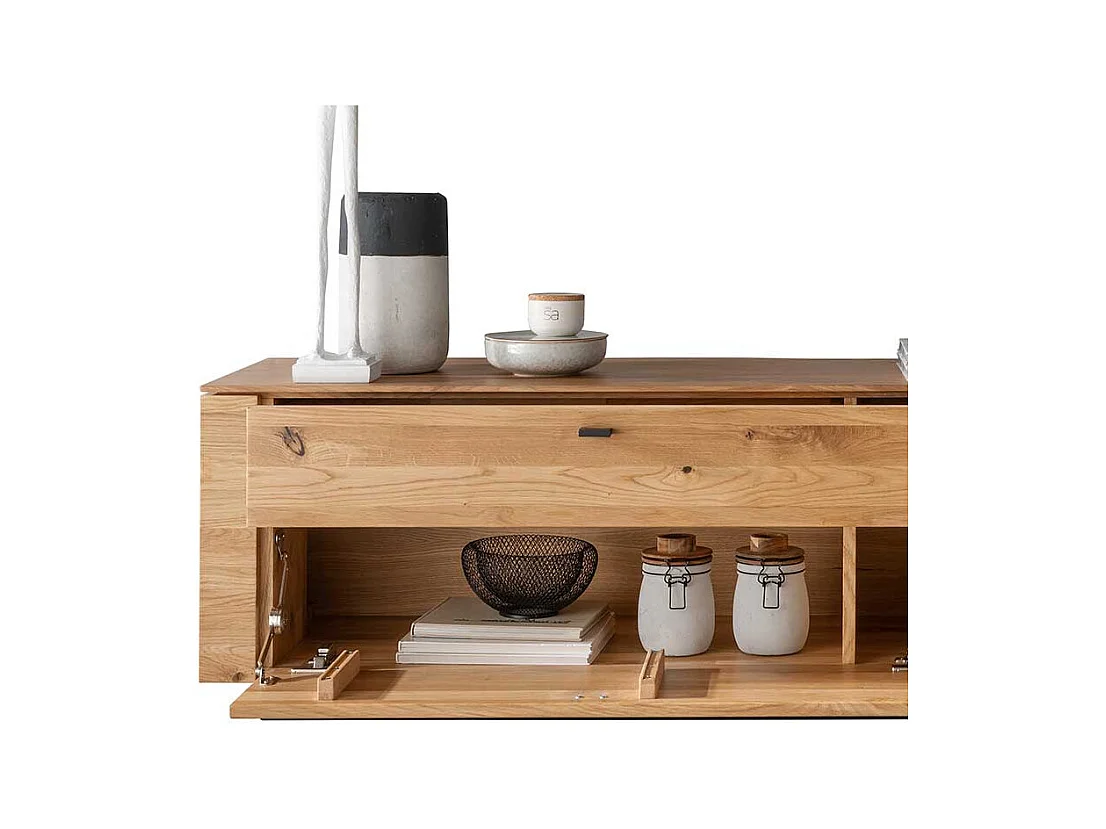 TV Lowboard Wildeiche massiv mit einer Schublade Klappe