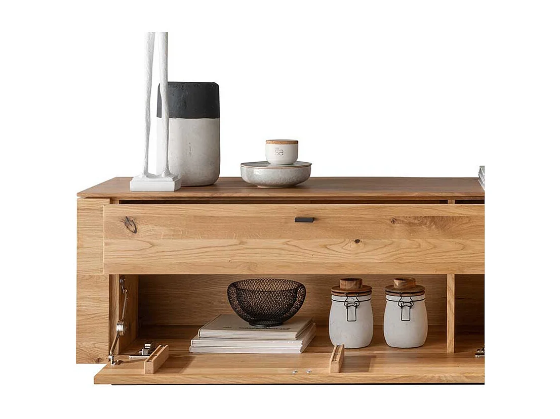 TV Lowboard Wildeiche massiv mit einer Schublade Klappe