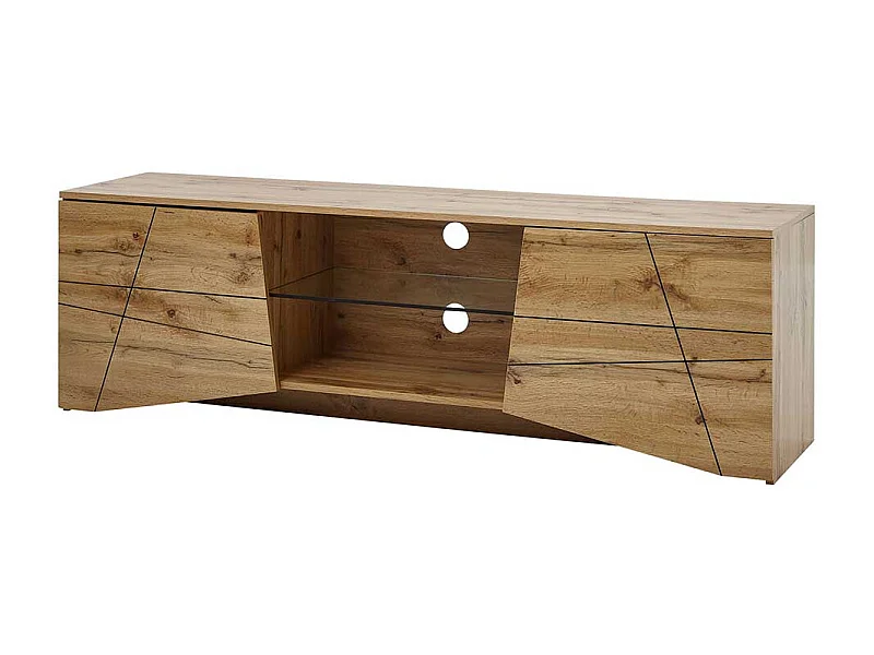 Modernes TV Lowboard in Eichefarben 160 cm breit