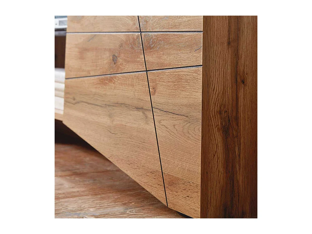 Modernes TV Lowboard in Eichefarben 160 cm breit