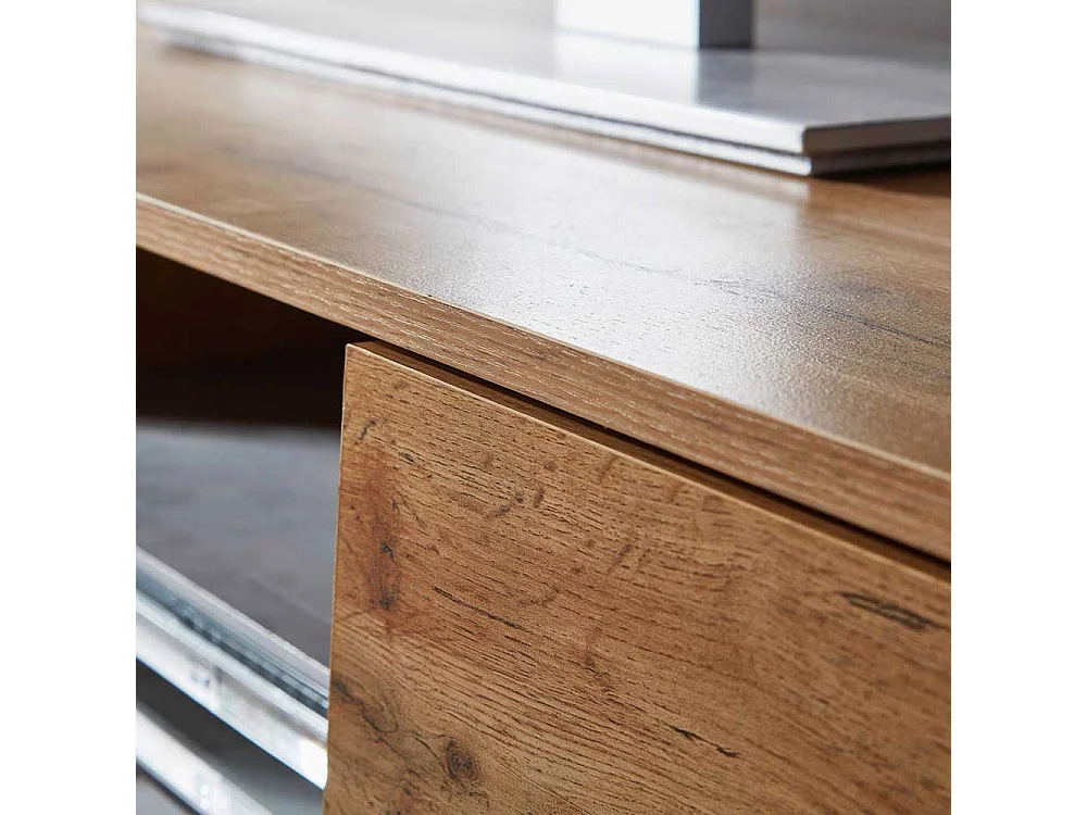 Modernes TV Lowboard in Eichefarben 160 cm breit